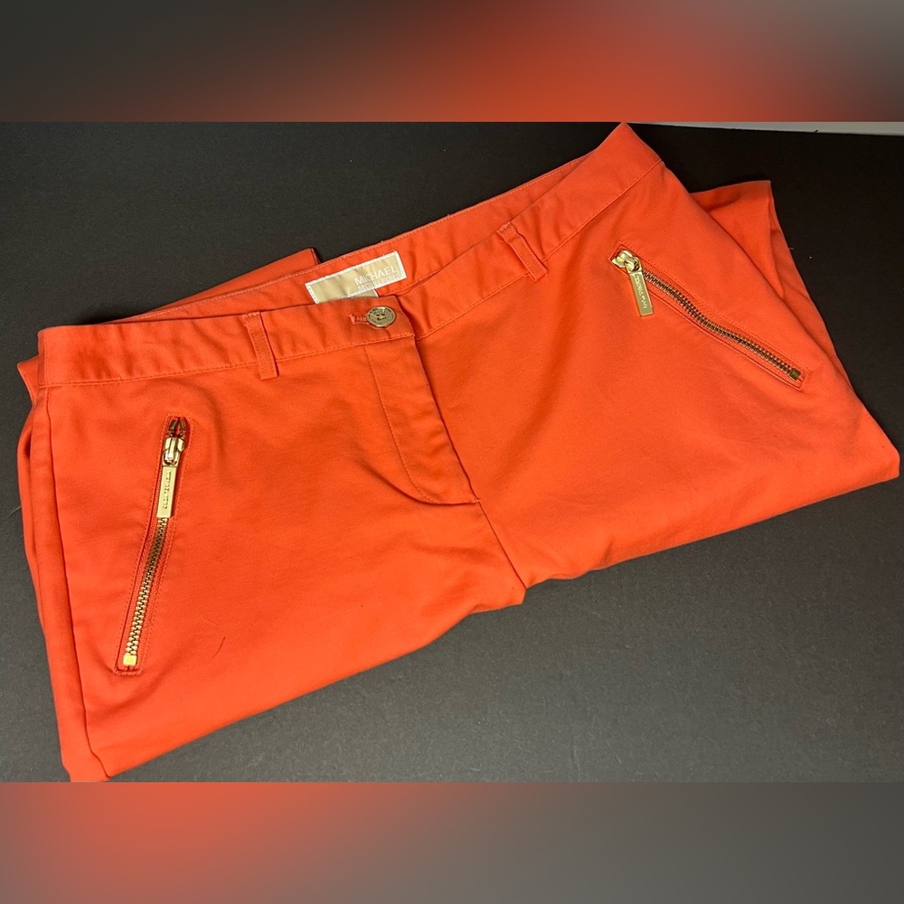 Micheal Kors- Coral color Skinny Women’s zipper hip pa at,‎ Size:4, Pre- Owned